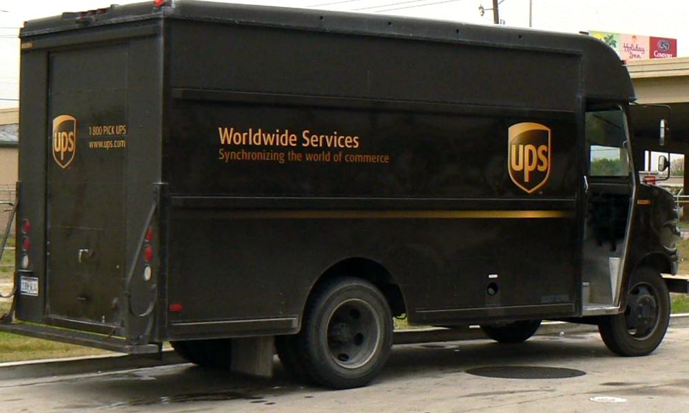 UPS package car